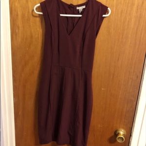 Burgundy Sheath Dress From H&M